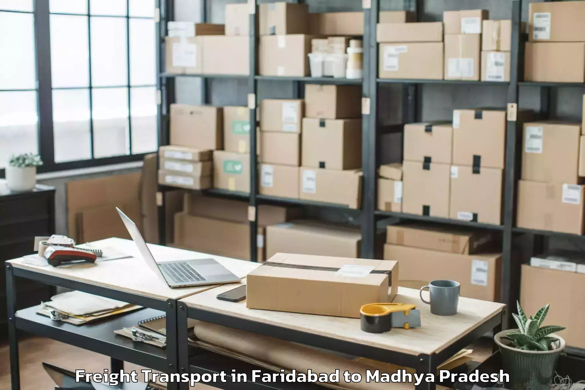 Easy Faridabad to Saugor Freight Transport Booking